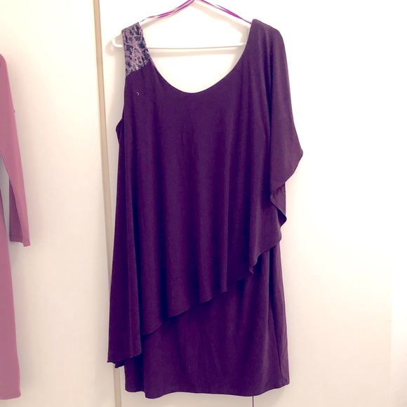 Purple cocktail dress from Dress Barn. Worn only once. Non smoking home. - Picture 1 of 4